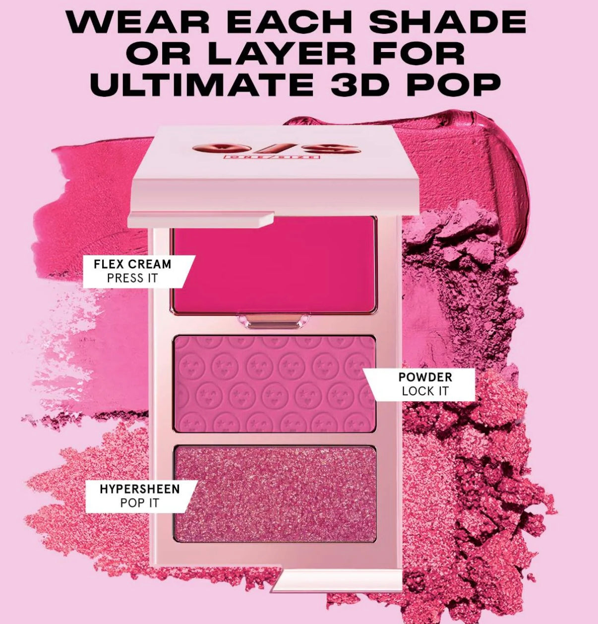 Paleta de trío de rubor 3D de Patrick Starrr Cheek Clapper 3D Blush Paleta 3 en 1