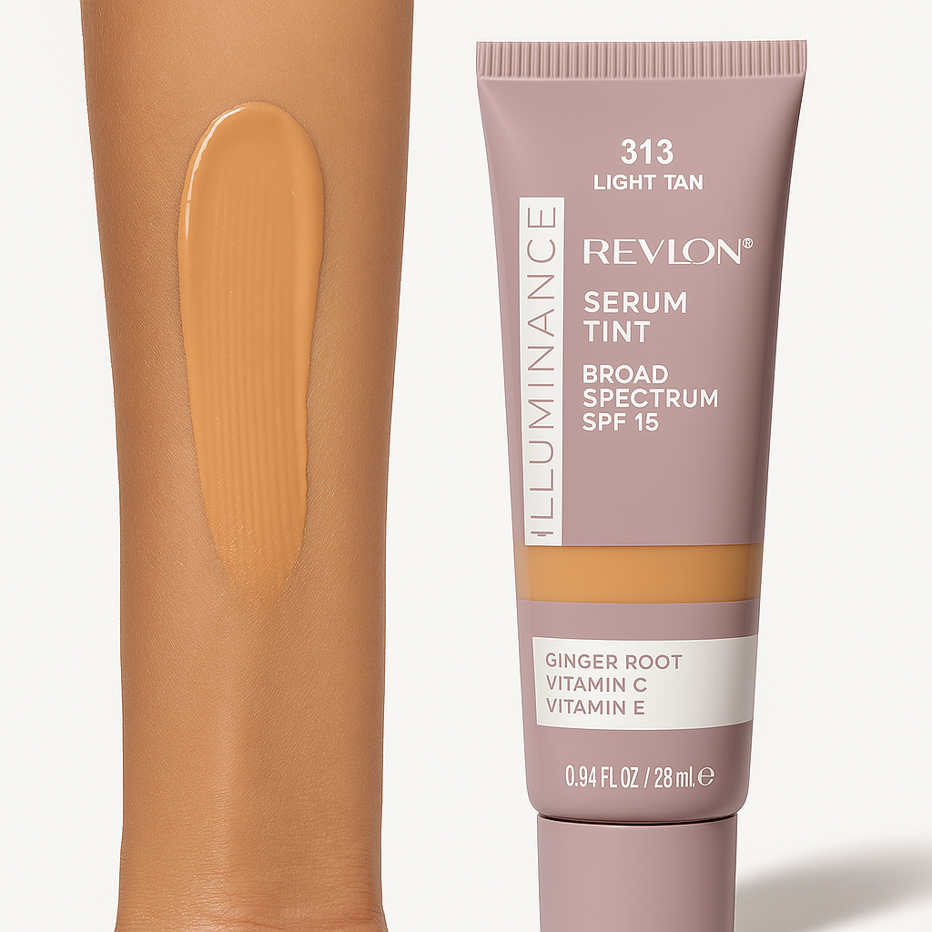 Revlon Iluminance- Suero tintado , triple acido Hialuronico - luxe set
