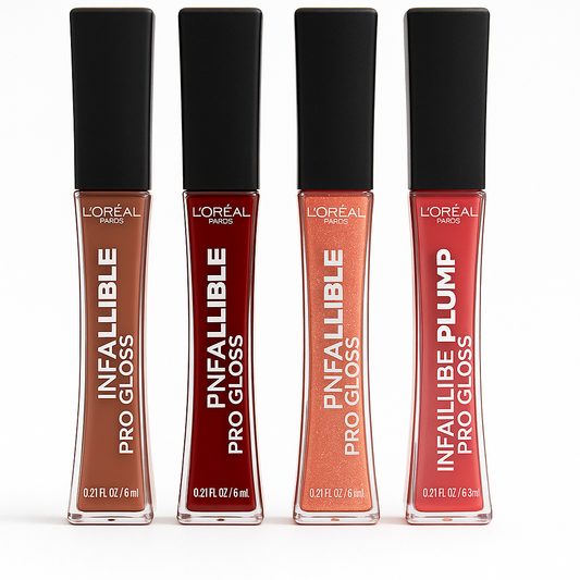 L'Oréal Paris Infallible Pro Gloss Plump - Brillo labial con ácido hialurónico, brillo voluminizador de larga duración