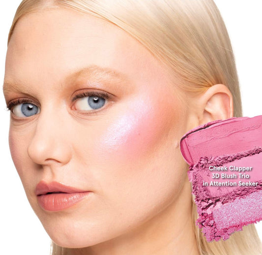 Paleta de trío de rubor 3D de Patrick Starrr Cheek Clapper 3D Blush Paleta 3 en 1