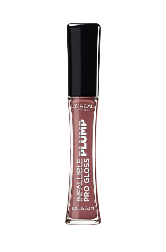 L'Oréal Paris Infallible Pro Gloss Plump - Brillo labial con ácido hialurónico, brillo voluminizador de larga duración