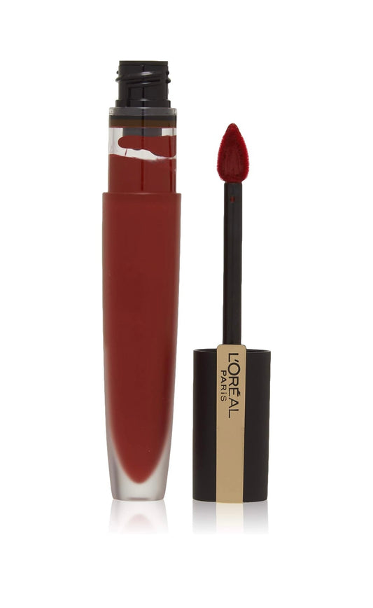 L'Oréal Paris Makeup Rouge Signature - Pinta labios de larga duración acabado mate, ultraligero
